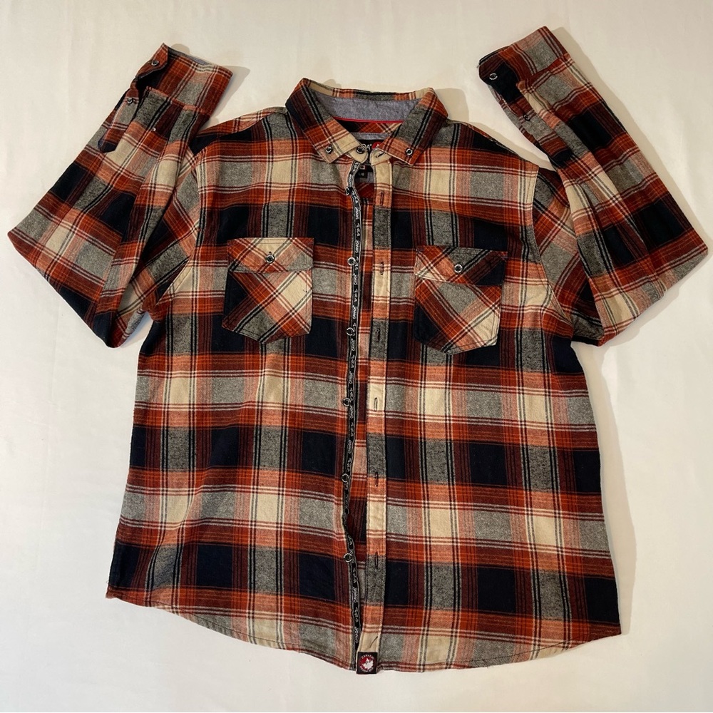 CANADA WEATHERGEAR MENS SHIRT , SIZE LARGE, PLAID, VERY GOOD PREOWNED CO…